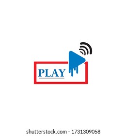 Vector play button Logo  icon  Design