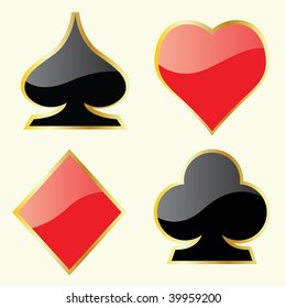 vector play card symbols