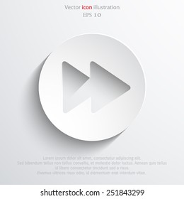 Vector play fast web icon. Eps 10.