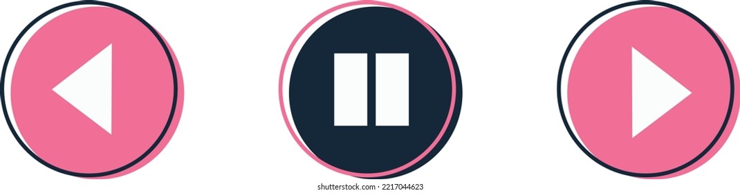 Vector play icon. Line icon play. Vector illustration in Cartoon flat style