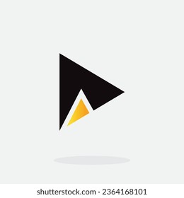 Icono o logotipo del juego de vectores. Plantilla de diseño de icono de aplicación de vídeo. Jugador de música. Diseño de icono de aplicación.