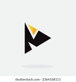 Icono o logotipo del juego de vectores. Plantilla de diseño de icono de aplicación de vídeo. Jugador de música. Diseño de icono de aplicación.
