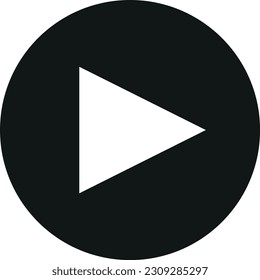 Vector Play Icon Silhouette Design-Kunst