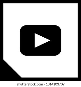 Vector play icon. Simple Black.