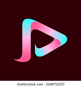 	
Vector play icon. Video application icon design template. Music player. Line art. Paper origami collection. Application icon design for iOS and Android. Material design