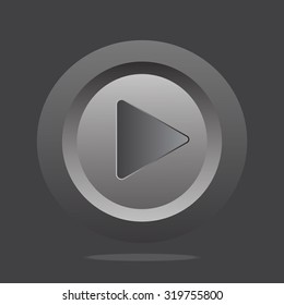 Vector Play Media Black Button