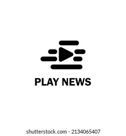 vector play news logo design