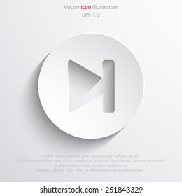 Vector play stop web icon. Eps 10.
