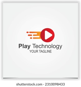 Vector play technology logo premium elegant template vector eps 10