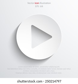 Vector play web icon Eps 10.