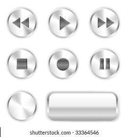 Vector player buttons. To see more go to my portfolio...