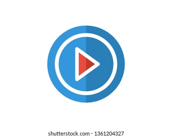 vector player flat color icons on white - Vector