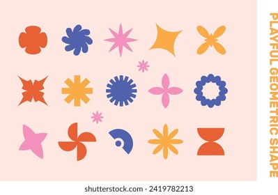 Vector Playful Vintage Geometric Shape