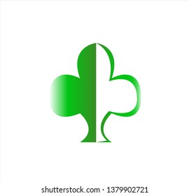 vector of playing card with aces symbol of club for gamble game and casino leisure