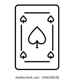 Diseño de iconos de contorno de tarjeta de reproducción vectorial
