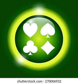 Vector Playing Card Suit Icon Symbol Set