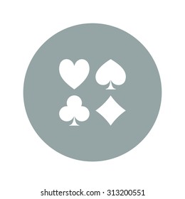 Vector Playing Card Suit Icon Symbol Set