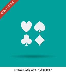 Vector Playing Card Suit Icon Symbol Set