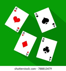 Vector Playing Card Suit Icon Symbol Set