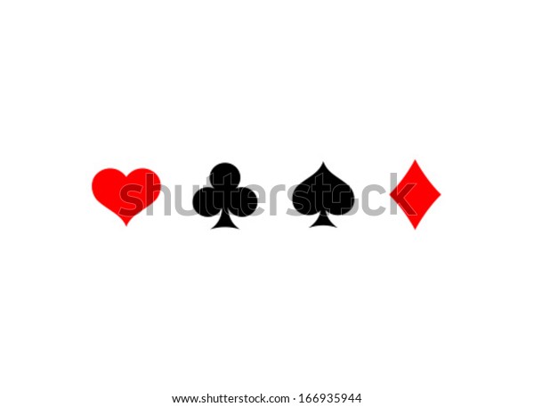 Vector Playing Card\
Suit Icon Symbol Set