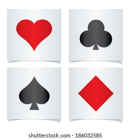 Vector playing cards symbols.