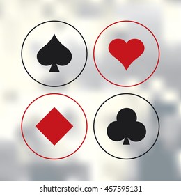 Vector playing cards symbols.