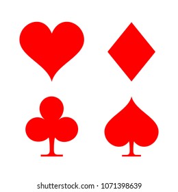 vector playing cards symbols, poker cards symbols vector