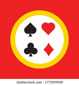 vector playing cards symbols, poker cards symbols vector. Can be used for Web, Mobile, Infographic and Print. EPS 10 Vector illustration. 