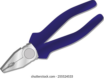 vector pliers isolated illustration