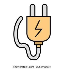 Vector Plug Filled Outline Icon Design
