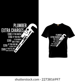 Vector plumber tshirt designs with unique vectors