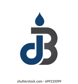 Vector Plumbing Blue Letter D B Logo