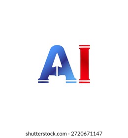 Plomería de Vector y diseño de logotipo de construcción. Letras y tipografía del alfabeto del estilo de la pipa de Industrial con colores degradados rojo y azul. Símbolo de servicio de agua y gasoductos.