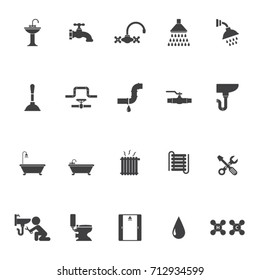 Vector plumbing icons set