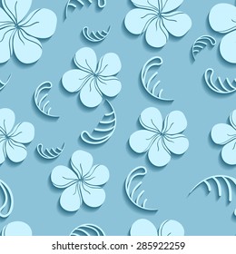 Vector plumeria flower background