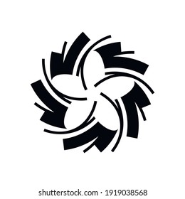 Vector of Plumeria flower icon, logo template