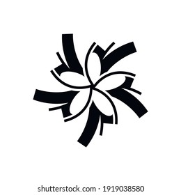 Vector of Plumeria flower icon, logo template
