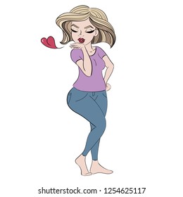 
vector plump girl