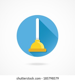 Vector Plunger Icon Stock Vector Royalty Free Shutterstock