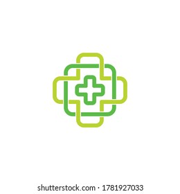 vector plus lineas relacionadas con la medicina logotipo de decoración de arte