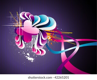 vector plus and vintage illustration