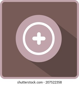 Vector plus web flat icon.