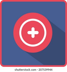 Vector plus web flat icon.