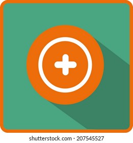 Vector plus web flat icon.