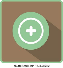 Vector plus web flat icon.