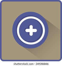 Vector plus web flat icon