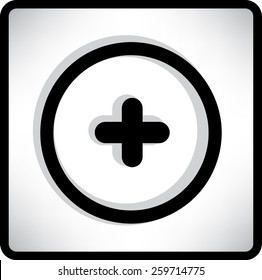 Vector plus web flat icon