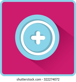 Vector plus web flat icon