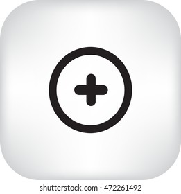 Vector plus web flat icon.