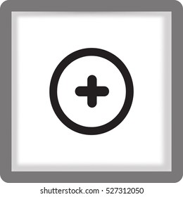 Vector plus web flat icon.